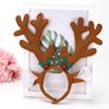 Yousheng Christmas Headbands Cute Reindeer Antlers Headbands with Bell Christmas Animal Ear Hair Bands for Women Holiday Party Cosplay