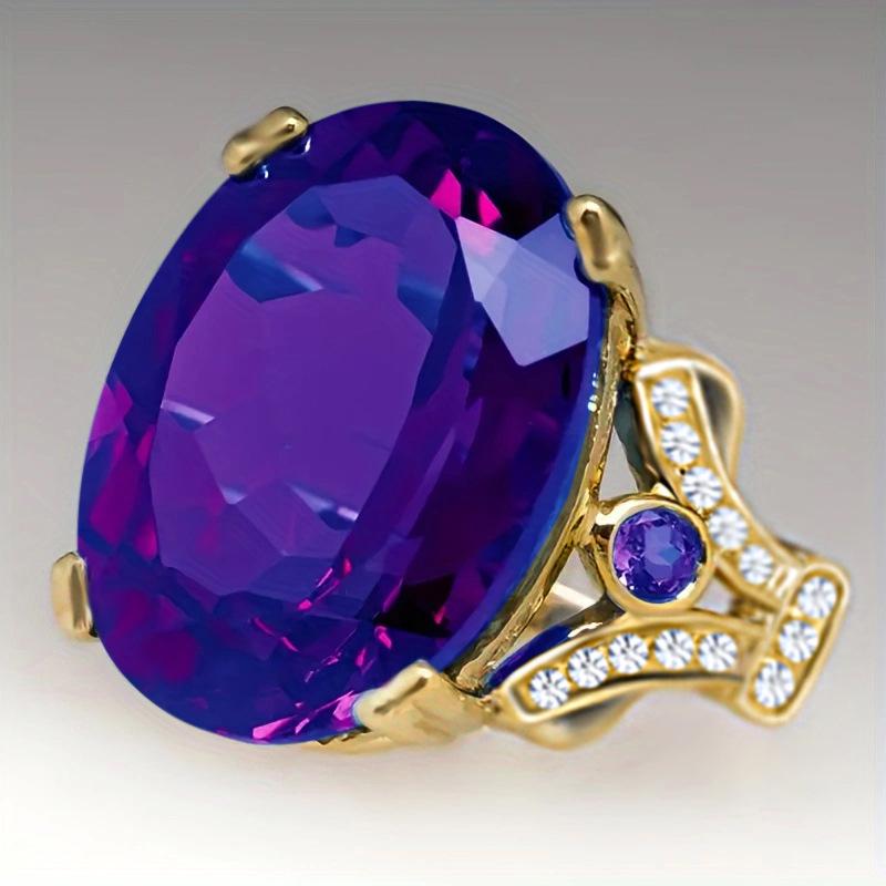 European Fashion Zircon Alloy Diamond Ring – High-End Light Luxury Style