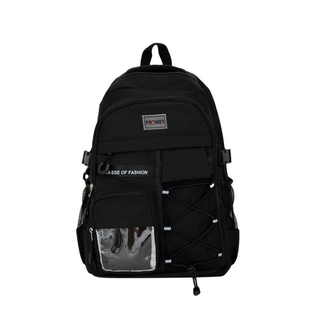 2025 Rucksack für Schüler im koreanischen und japanischen Stil - Rückenstütze, vielseitig, großes Fassungsvermögen, trendiges und schlichtes Design für die Mittelschule