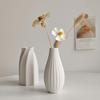 White Ceramic Vase Minimalist Modern Boho Vases For Home, Living Room, Office, Table Decor Aesthetic Flower Vase Wedding Gifts