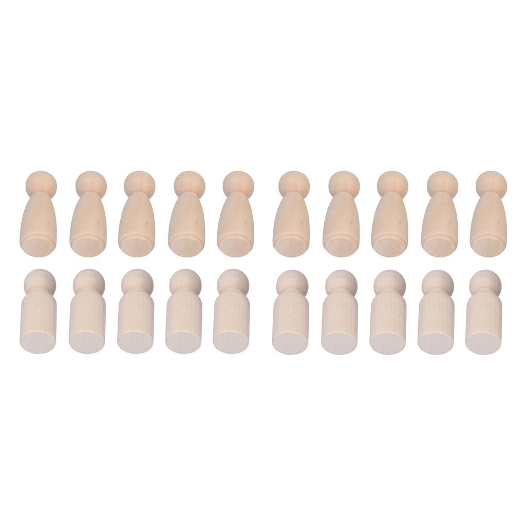 Wooden Peg Dolls Wooden DIY Doll Figure After-sales Guarantee Smooth with High-quality Hardwood for Kids DIY Art Craft Painting
