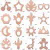 5Pcs Baby Animal Beech Wood Teething Rodent Flowers Clouds Tiny Rod Wooden Teether For Baby Pacifier Chain Pendant Chew Toys
