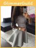 Elegant Summer Womens Lace Party Cocktail Mini Dress With Short Skater Sleeves