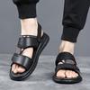Mode Mode Lässige Kuhleder Sandalen für Herren Neuer Designer Sommer Einfarbig Luxusschuhe Mann Outdoor Strandschuhe Hausschuhe Männlich
