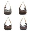 Womens Street Style Canvas Shoulder Bag With Zipper Closure And Mobile Pocket