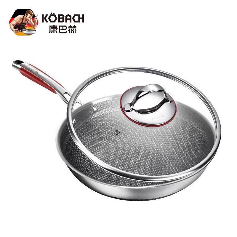 Kangbache Honeycomb 316L Stainless Steel Non-Stick Wok
