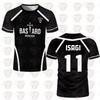 Blue Lock Anime Shirt Schwarz und Weiß Trikot Herren Fußball T-Shirt Kaiser Isagi Training Atmungsaktiv Sport Herren T-Shirt