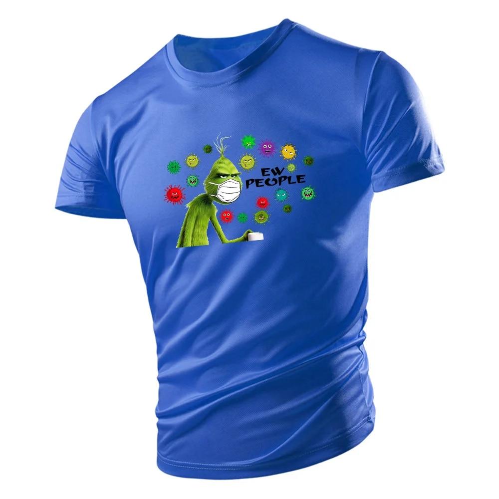 T-shirt Men's Fashion Casual Comfortable T-shirt Fun Funny Print Tops Summer New O-neck Sportswear Men's T-shirt Quick Dry