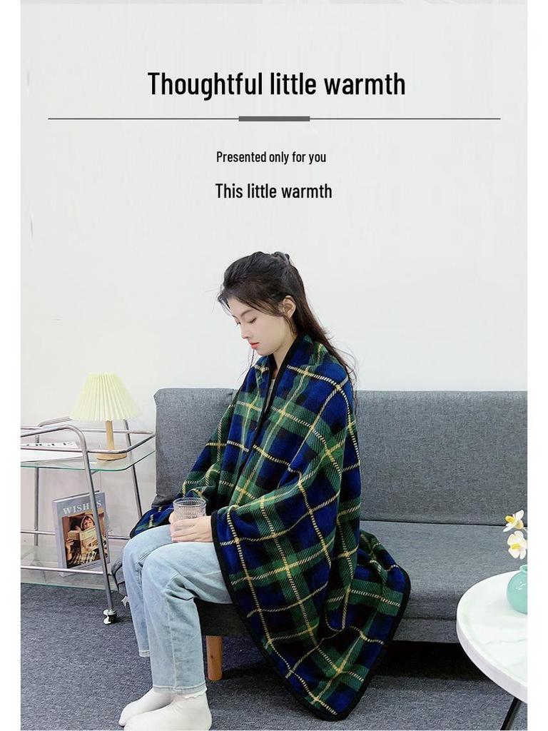Multi-Purpose Moisture-Absorbing Heat-Generating Flannel Blanket: Cozy Fleece Shawl & Warm Nap Blanket