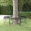 Maison Exclusive - Panchina circolare per albero Ø160 cm Nero Acciaio