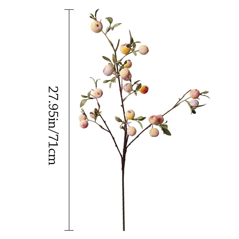 Grüne Blätter Künstliche Obstzweige Mehrfarbig Gartenbau Obstornamente Blumengesteck