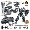Assembled Mechanical Men Building Blocks Toy With Multiple Forms Deformation Of