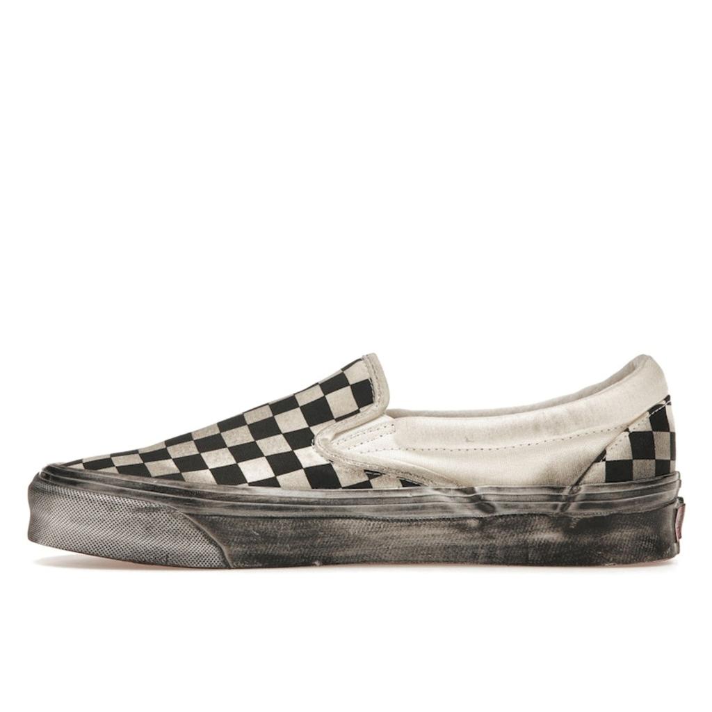 Vans OG Classic Slip-On LX Stressed - Black Checkerboard Unisex Sneakers VN0A32QNBKC