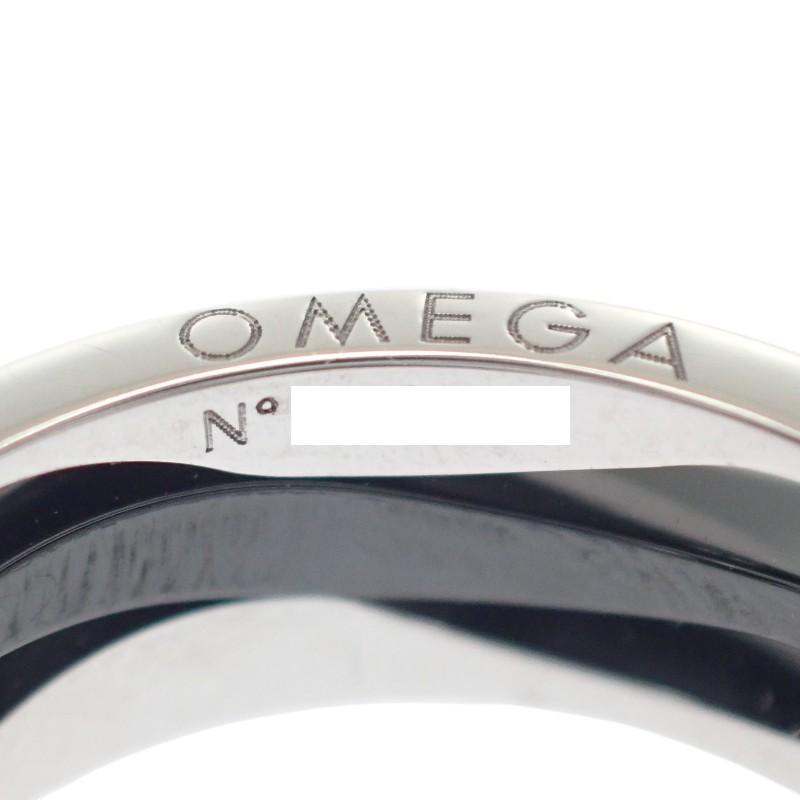 Omega R604CL01001 #10(JP Boyutu) yüzük siyah K18 beyaz altın/seramik Kadın