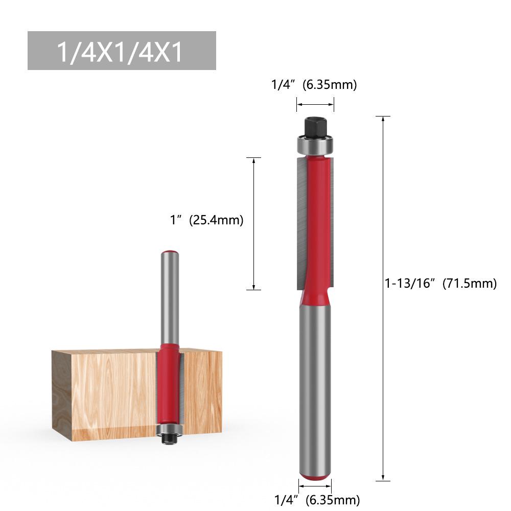 1/4" Woodworking Bearing Trimming Knife - Right Angle Chamfer Edge Banding Cutter