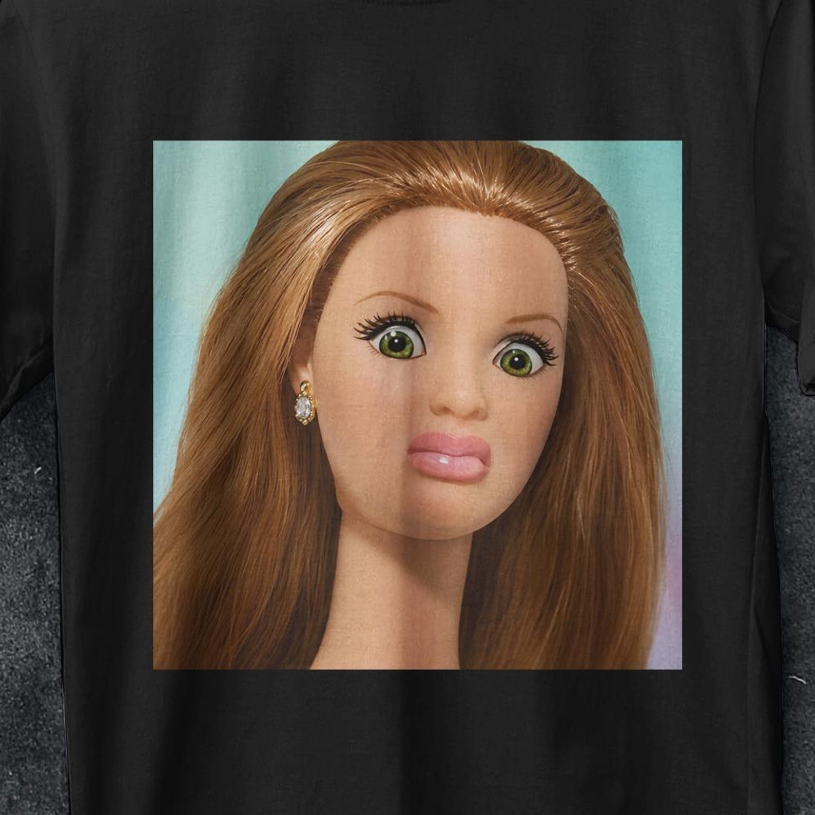Face meme shirt, Shocked Doll Funny, Offensive Weird Shirt, sarcastic shirt, Shocked Doll, Disgusted Doll, gift, Funny Joke Tee, crazy shirt 3XL
