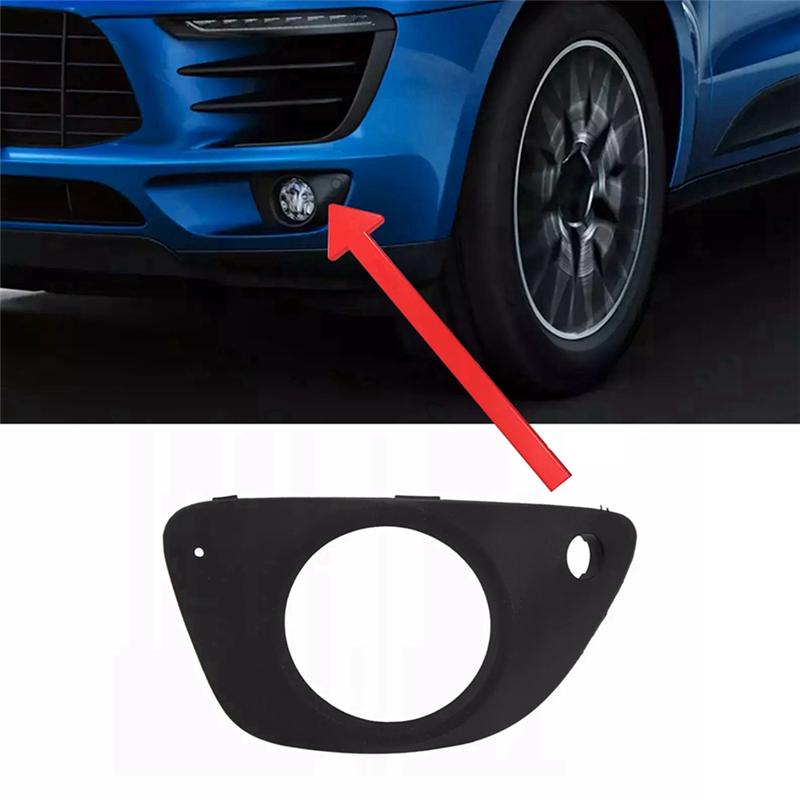 Ac29-Pair Front Bumper Fog Lamp Trim Bezel Fog Light Decorative Cover For Macan 95B 2014-2017 95B807795B 95B807796B