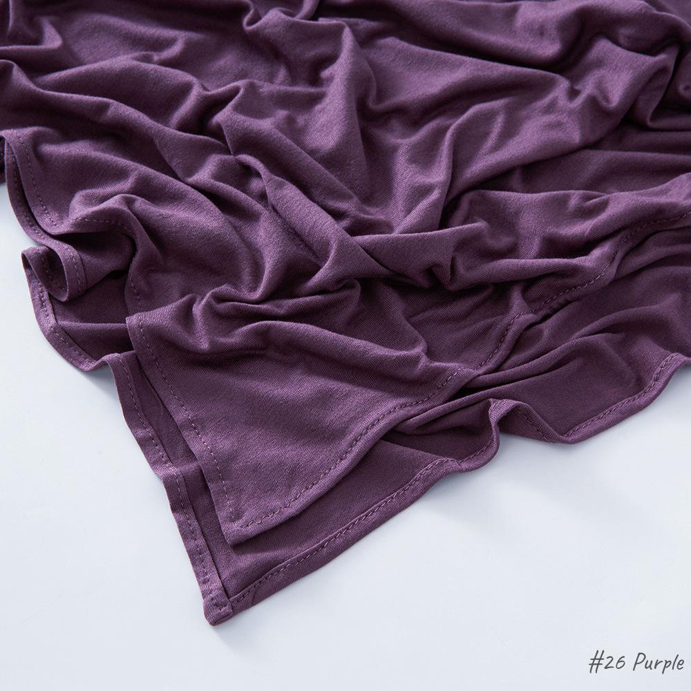 High-Quality Malaysian Modal Cotton Jersey Scarf with Rolled Edge