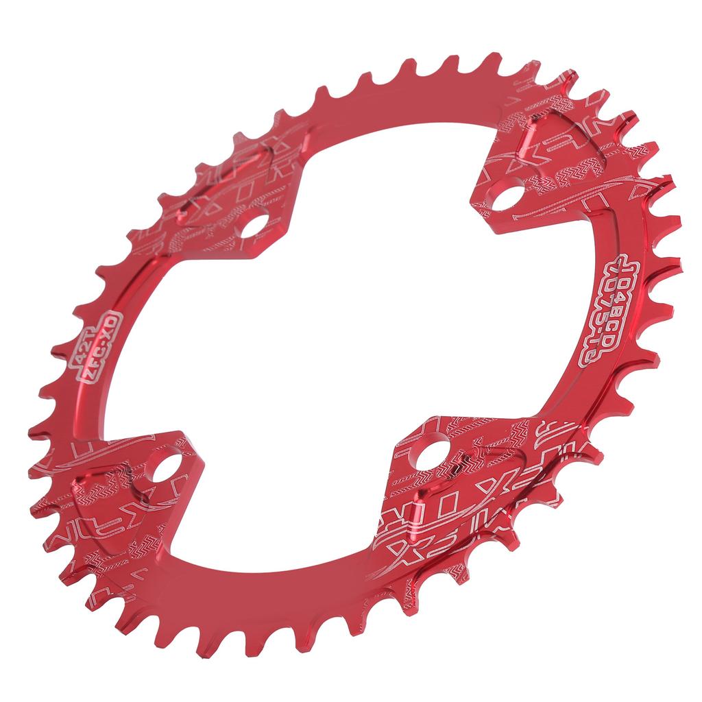 FMFXTR 104BCD Crankset Chainring Aluminum Alloy Positive and Negative 42T MTB Bicycle ChainringRed