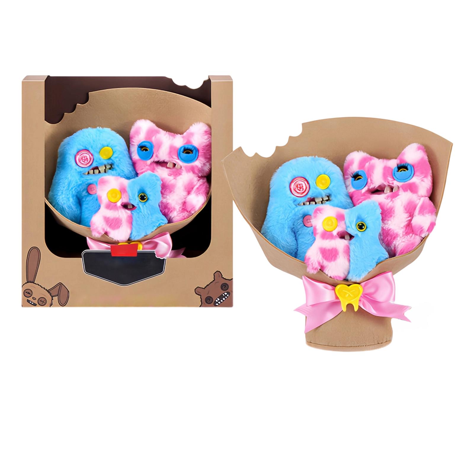 

Plush Toy Set Soft Stuffed Animals Novelty Plush Dolls for Home Decoration and Play Suitable for Children and Adults Birthday Gift One Size