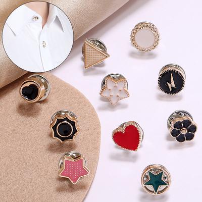 10Pcs Brooches Cardigan Corsage Collar Shawl  Button Brooch Pin Women Pins Gifts Jewelry