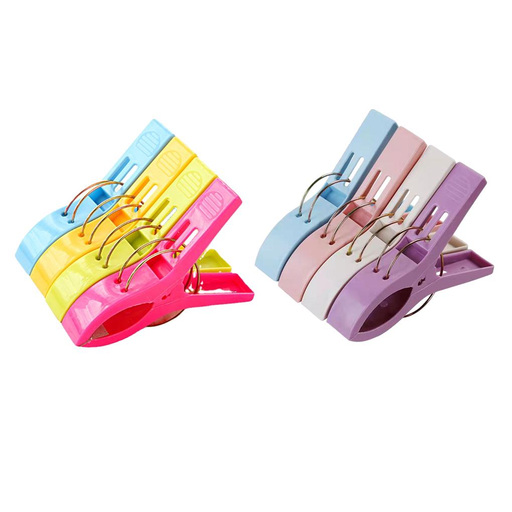 8x Sturdy And Durable Plastic Clip For Towel Clothes Drying Bed Sheet Drying Clip Towel Clip