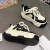 Women Platform Sneakers Mixed Colors Sports Shoes Lace Up Comfortable Shoes Casual Fashion Outdoor Running Tennis Sneaker Female
