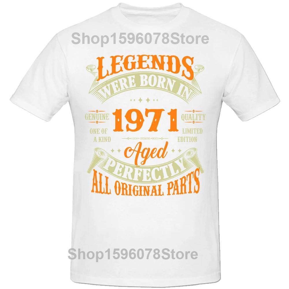 53th Birthday Vintage Legends Born In 1971 53 Years Old T Shirt Streetwear Short Sleeve Gifts Summer Style T-shirt Mens Clothing