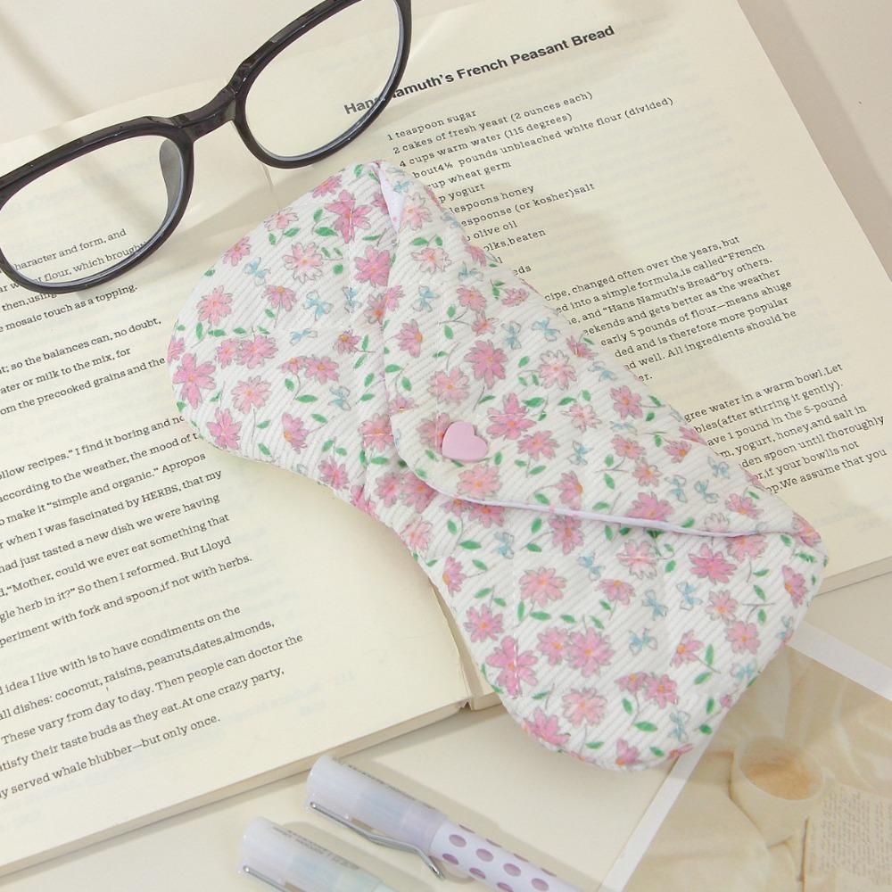 

Floral Pattern Eyewear Storage Bag Handmade Fabric Lipstick Pouch Portable Sun Glasses Case Girl 6