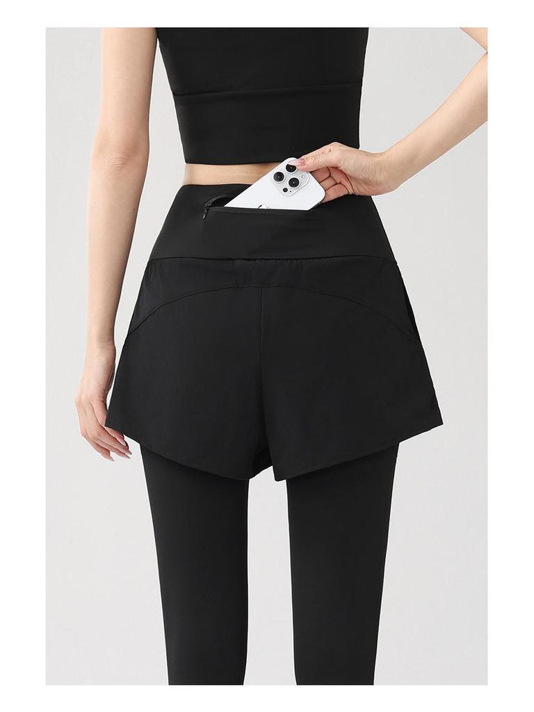 Autumn & Winter Quick-Dry Two-in-One Velvet Sports Pants for Running & Outdoor Fitness