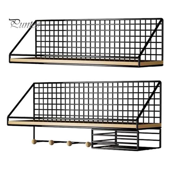 Wall-Mounted Floating Shelves Storage Rack Rustproof Strong Load-Bearing Easy To Install Bookshelf Metal Bracket