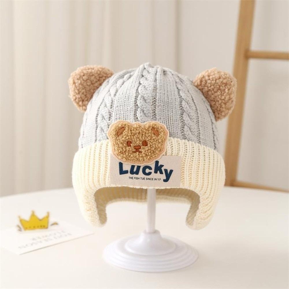 

Windproof Pullover Cap Warm Plush Knitted Cap New Ear Protection Hat Autumn and Winter 5
