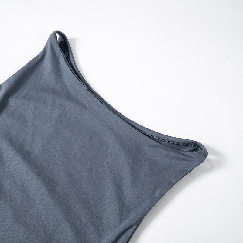 Summer Sleeveless Simple Women Casual Short Dress O Neck Elegant Solid Color Bodycon Vest Sexy Hip-wrapped Party Dresses Women's Clothing