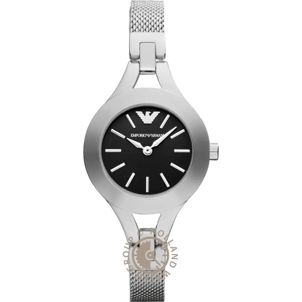 Emporio Armani Chiara Black Stainless steel Silver Ladies Quartz Watch AR7328 чёрный