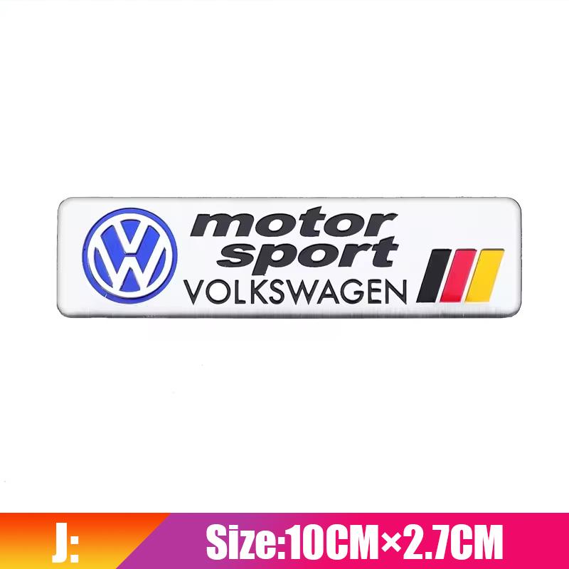 3D Metal Aluminium Badge Side Fender Badge Car Body Decoration Sticker Accessorie For VW Golf Tiguan T-Roc Polo Passat ID.4 MK7