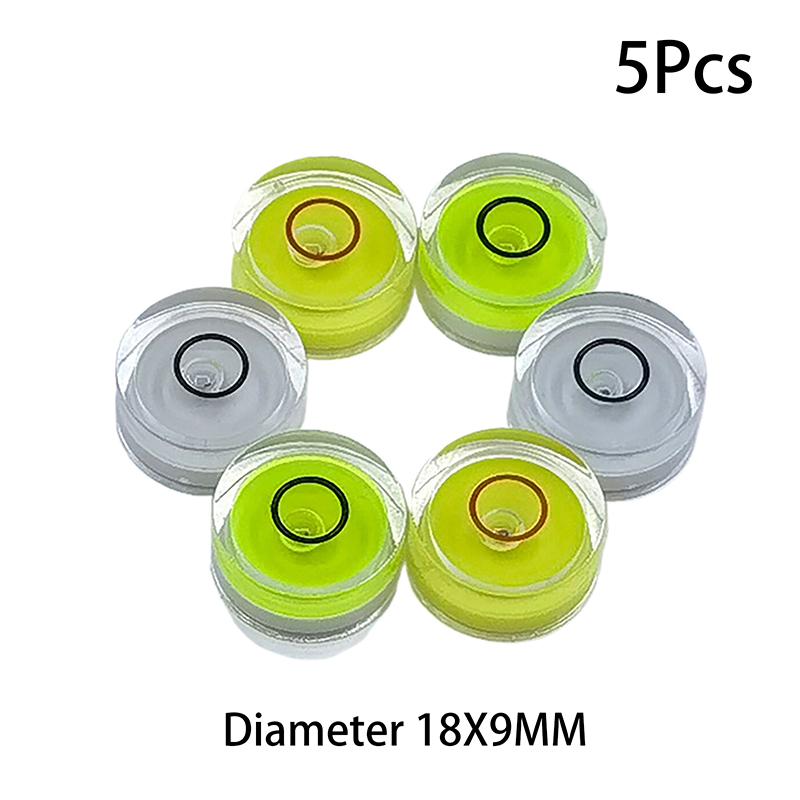 5Pcs Mini Round Accuracy Bubble Level Bullseye Instrument Horizontal Precision Bubble Level Measuring Tool