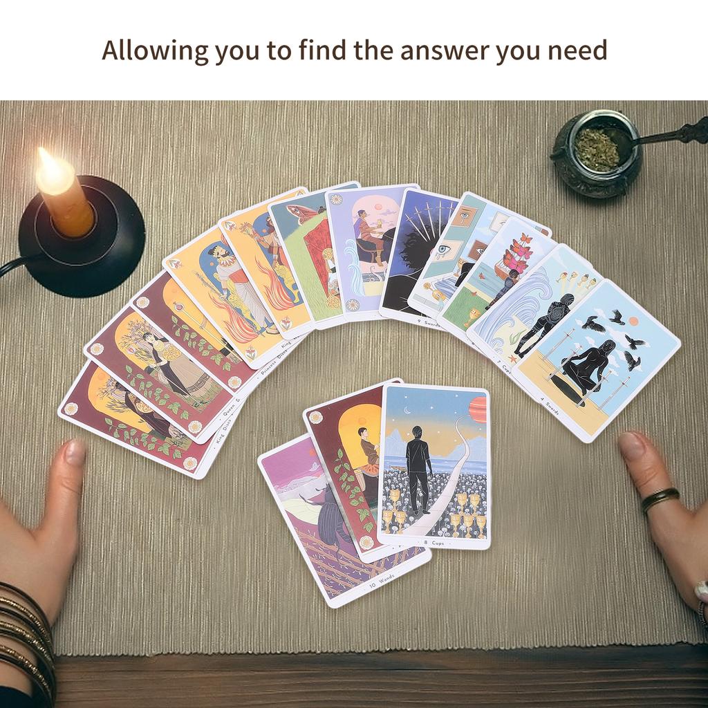 Unique Tarot Card Deck Portable Fate Divination Card Future Telling Board Game for Beginner