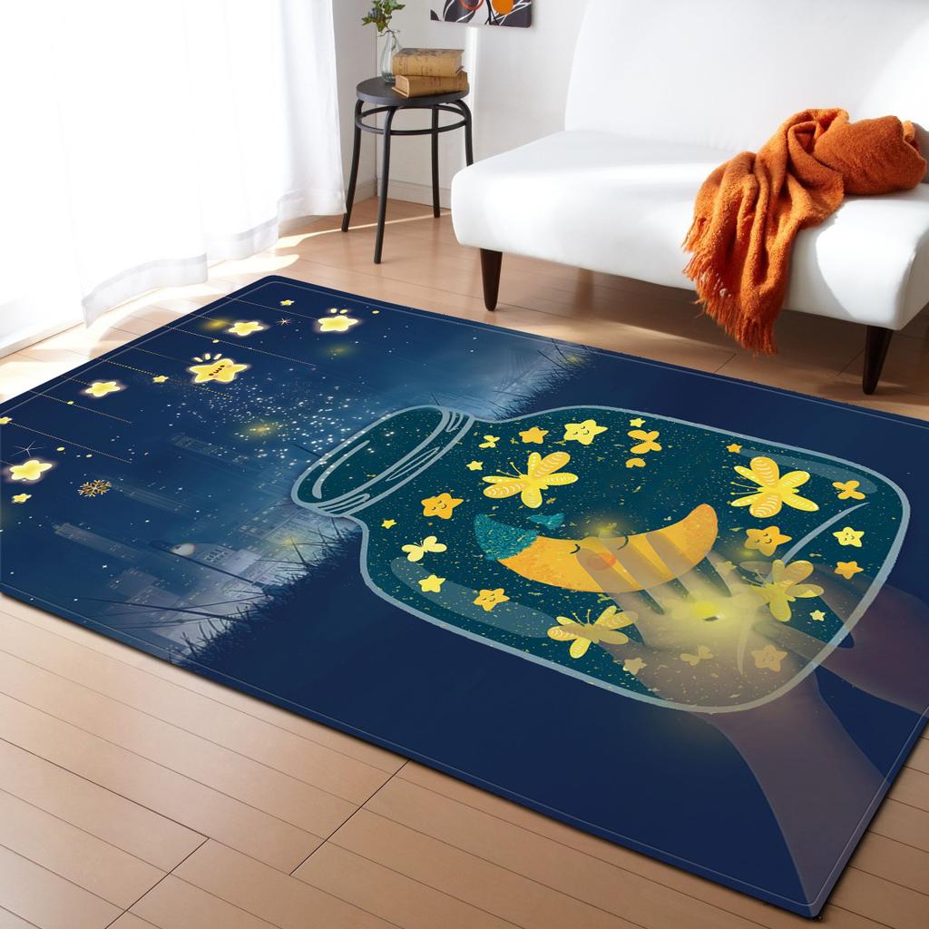 Small Fresh Creative Illustration Simple Living Room Floor Mat Bedroom Carpet Pattern