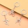 Running Key Ring Ornaments Bicycle Zinc Zinc Alloy Pendant Simple Metal Sports Logo Keychain  Gift