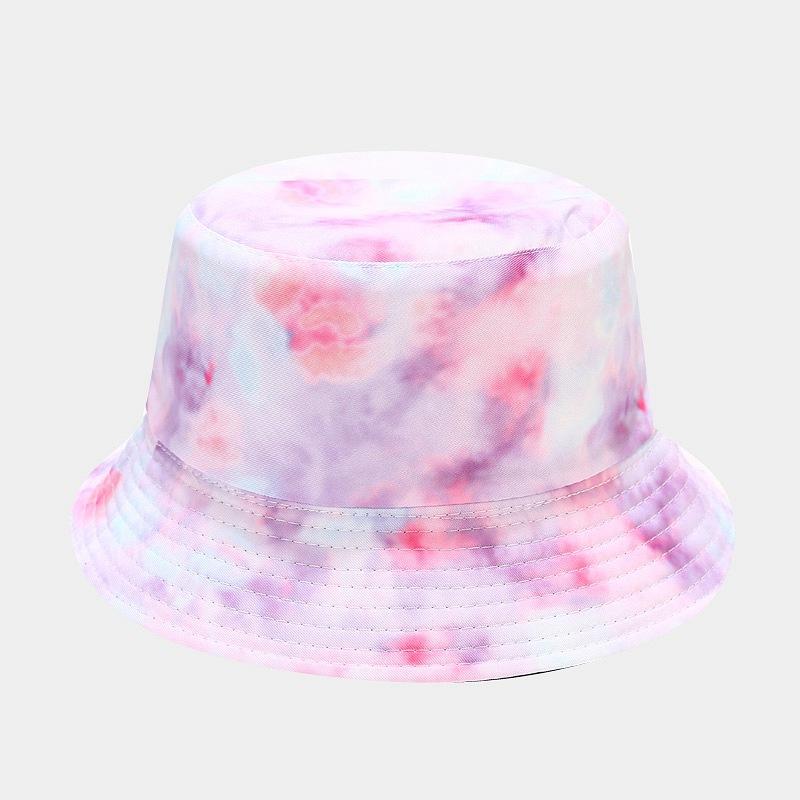 3D Printed Pattern Fisherman Hat Tie Dye Double-sided Basin Hat for Men Women Summer Outdoor Sun Protection Sunshade Hat