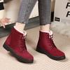 Fashion Women Winter Boots Ladies Snow Boots Lace Up Ankle Boots Female Non Slip Plush Fur Shoes Keep Warm Ankle Botas Plus Size 35-43