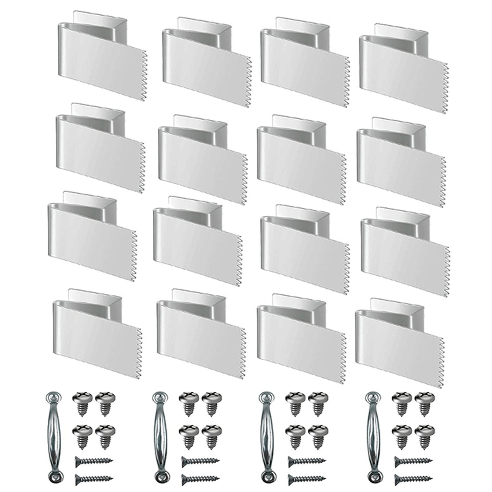 

16PCS Clamps, Steel Hurricane Safety Clamps, Installation, Includes Securing Hurricane Shutters, Windows белый