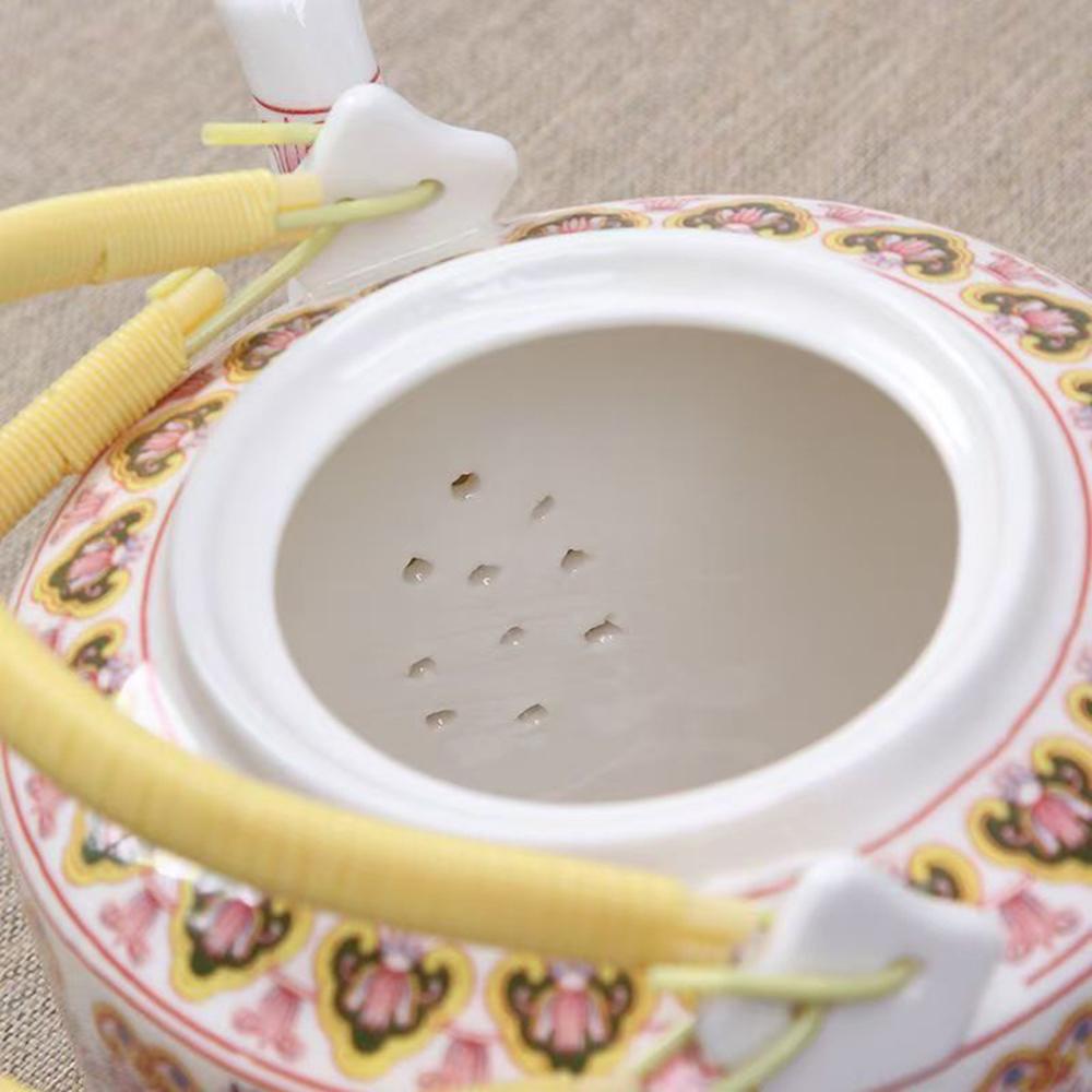 Chinesische Keramik-Teekanne, Teekessel mit Peking-Opernmaske, Teekanne mit großem Fassungsvermögen, hitzebeständiger Keramik-Teebereiter, 2 l