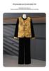 Spring & Autumn 2026 Chinese-Style Golden Velvet Suit for Mothers: Elegant Three-Piece Set