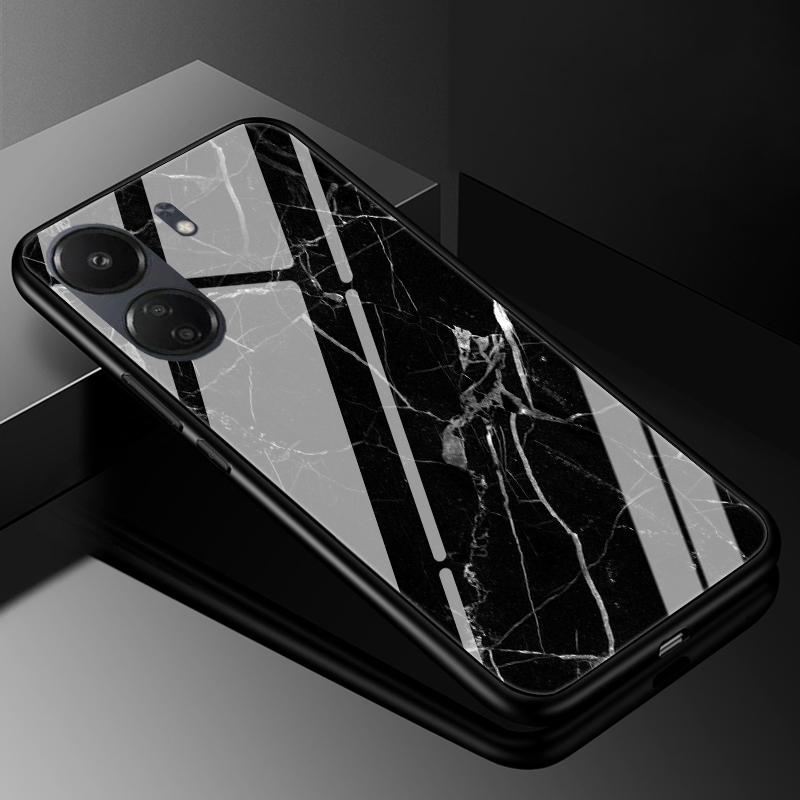 

Tempered Glass Case for Xiaomi POCO C65 Cover Hard Case for POCO C50 C40 F5 X5 Pro F4 x4 GT M5 M4 Pro 4G 5G C65 Case TPU Bumper POCO X5 Pro