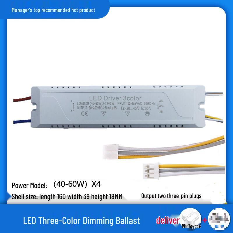 LED Deckenleuchte mit Dreifarben-Dimmung und Universal-Treiber