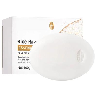 BEUKING Rice Raw Pulp Essence Soap Face Wash Foam Facial Cleanser Moisturizing Oil Control Body Bath