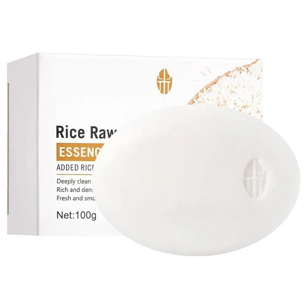 

BEUKING Rice Raw Pulp Essence Soap Face Wash Foam Facial Cleanser Moisturizing Oil Control Body Bath