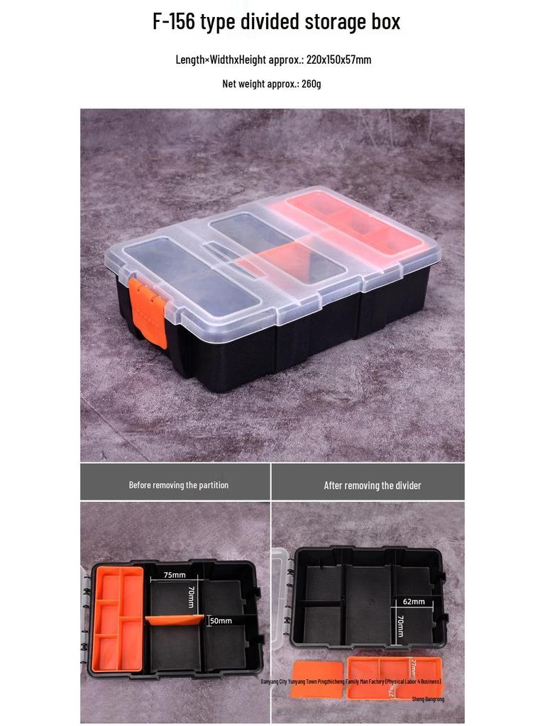 Portable Transparent Plastic Parts Organizer - Thickened Screw & Accessories Storage for Electricians