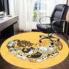 1pc Cat Love Office Round Area Rug,  Mat Suitable For Office, Under Office Chairs Bedroom Living Room Home Decor, Room Deco